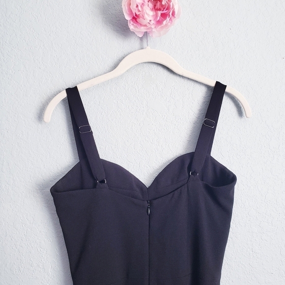 Dress The Population Brooke Cut Out Twist High Slit Black Gown - Picture 5 of 7